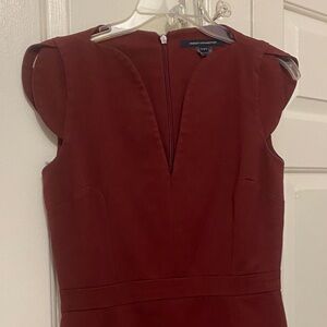 French Connection Burgundy Sleeveless Dress